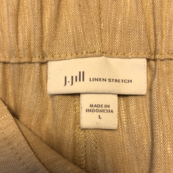 J Jill Linen Stretch Tan Pant SZ L - Picture 6 of 8